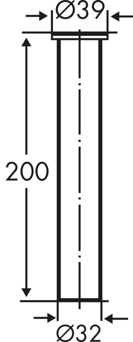 Naber | Bördelrohr | gerade | Abflussrohr | chrom