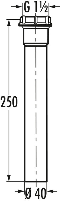 Naber | Verlängerungsrohr | Abflussrohr | weiß