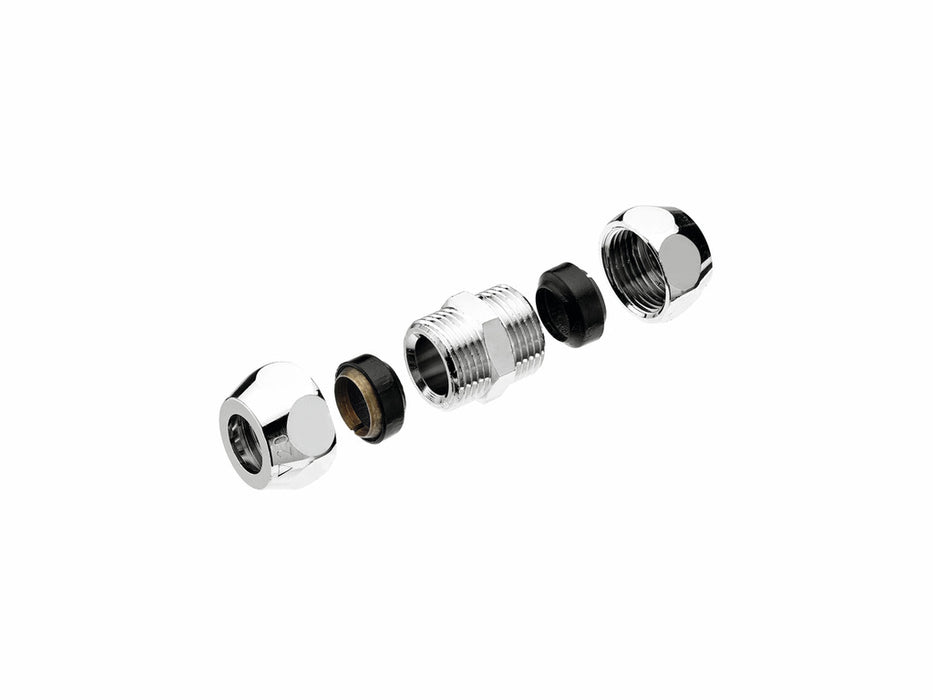 Schell | Doppelverschraubung | Eckventil | 3/8" x 3/8" | Ø 10 mm