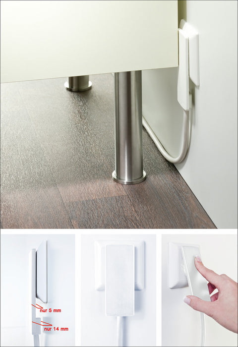 Naber | Verbindungsleitung mit Evoline Plugstecker | Stecker | L 1000 mm | weiß