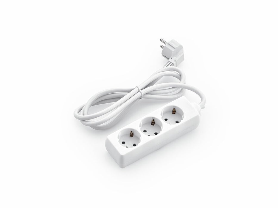 Naber Dreifach-Tischsteckdose, Steckdose, mit erhöhtem Berührungsschutz, L 3000 mm Netzanschlussleitung