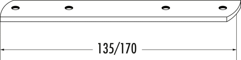 Naber | Verbindungslaschen | Verbindungsmaterial | L 170 | B 20 mm | weiß