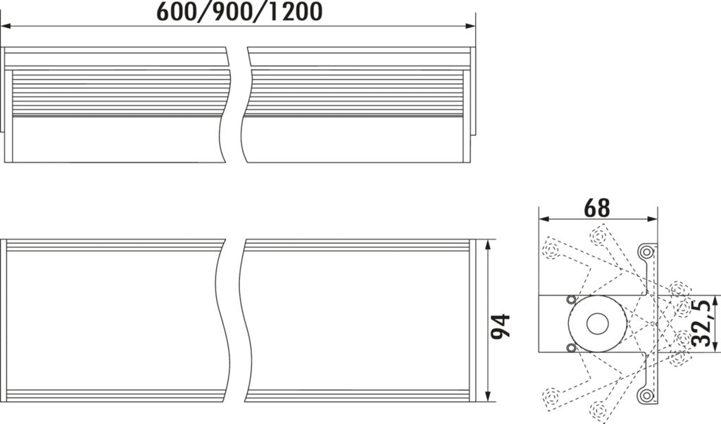 GERA | Planato LED, Leuchte, L 1200 mm, 17,4 W, edelstahlfarbig