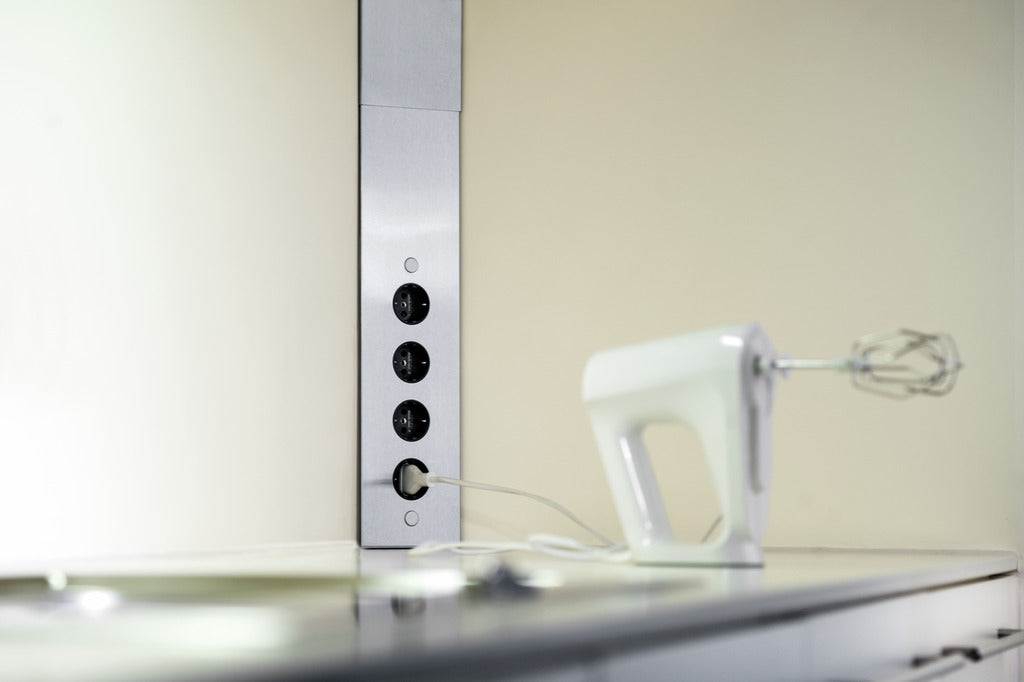 Naber | Mira ES1 | Ecksteckdosenelement | Edelstahl