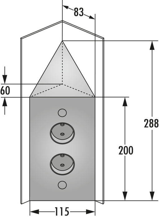 Naber | Mira ES3 | Ecksteckdosenelement | mit Schukosteckdosen | schwarz