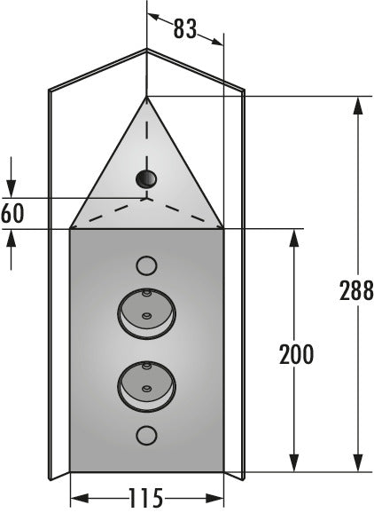Naber | Mira ES4 | Ecksteckdosenelement | Edelstahl