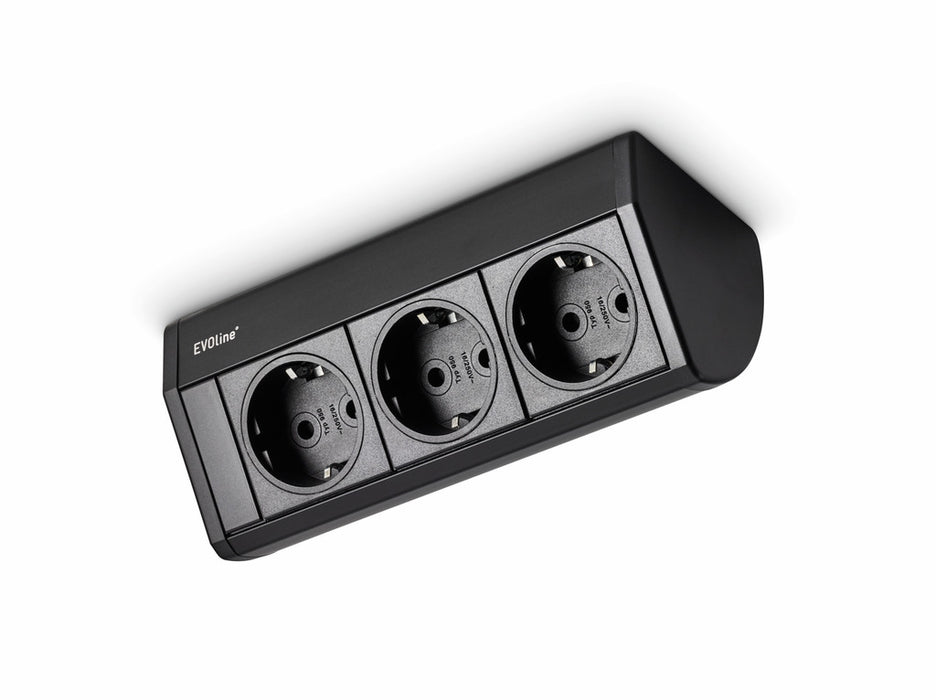 Evoline | Evoline® Dock | Aufbausteckdosenelement | schwarz matt