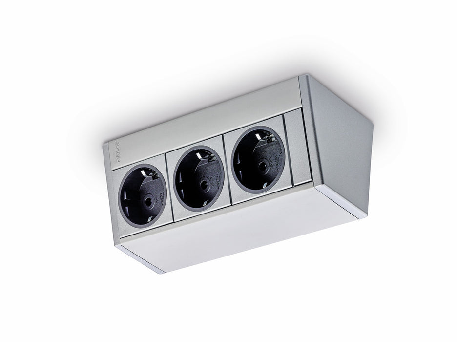 Evoline® R Dock | Aufbausteckdosenelement | silberfarbig