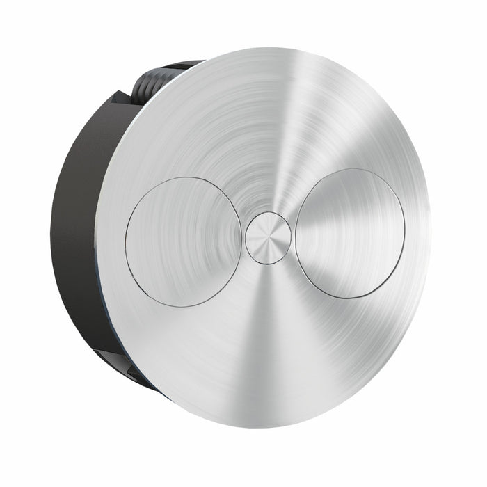 Naber | Twist Doppelsteckdose | Einbausteckdosenelemente | mit Schukosteckdosen | edelstahlfarbig