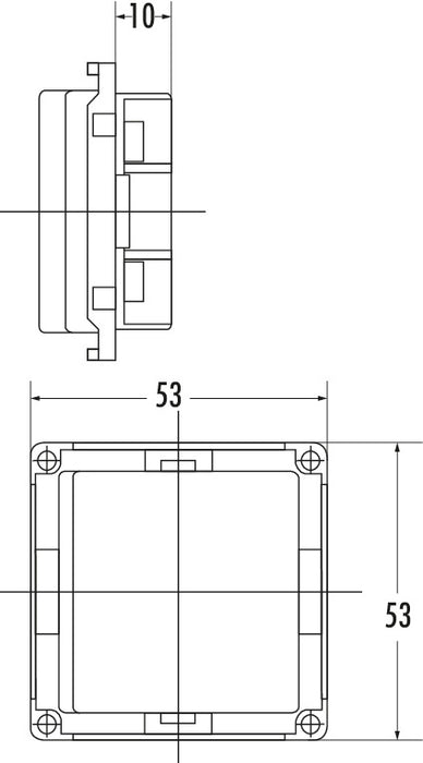Naber | Wippschalter | Schalter | silberfarbig