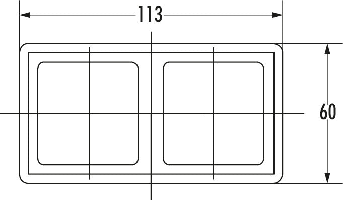 Naber | Abdeckrahmen 2 | silberfarbig