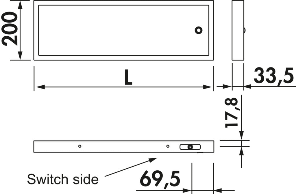 Naber | Lista 30 LED Lichtboden L 600 mm 5,3 W edelstahlfbg.