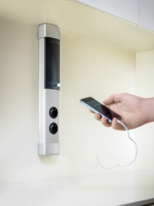 Naber | Muzak Säule | Aufbausteckdosenelement | mit Schukosteckdosen