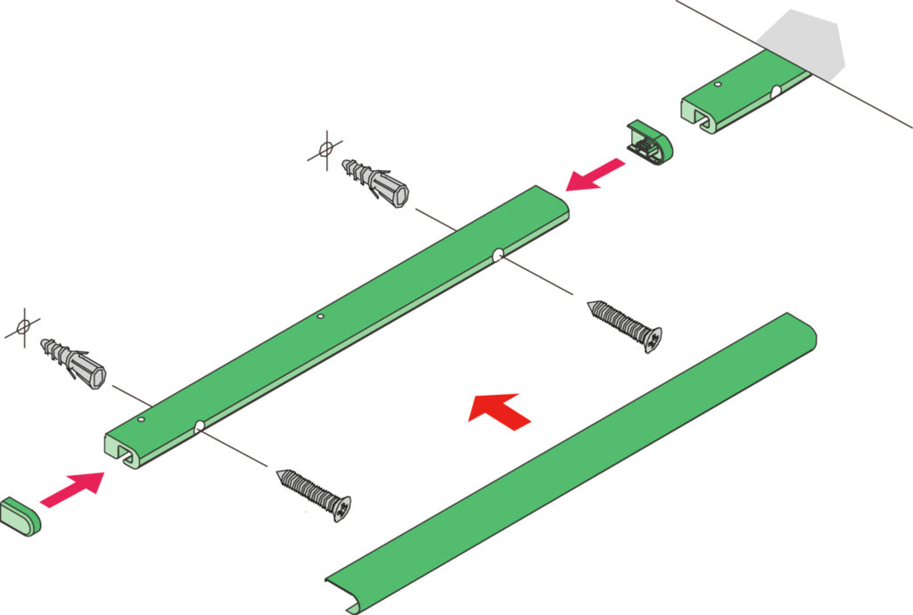 Kesseböhmer | Linero 2000 Profilleisten Set | Relingsystem | edelstahl | L 1500 mm