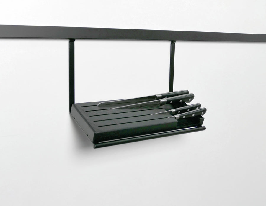 Kesseböhmer | Linero Style Messerhalter, Relingsystem, schwarz matt