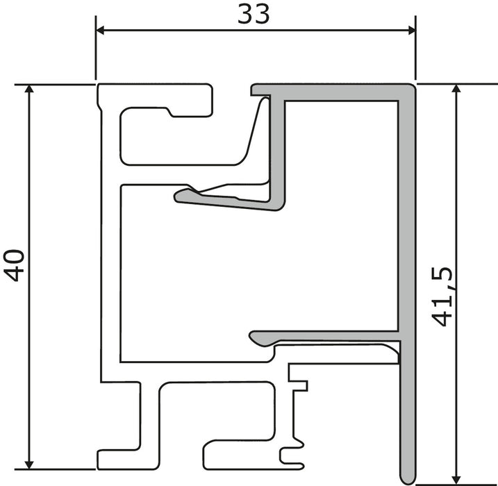 Kesseböhmer | Linero MosaiQ Profilleisten Set-1, Relingsystem, L 900 mm, schwarz matt
