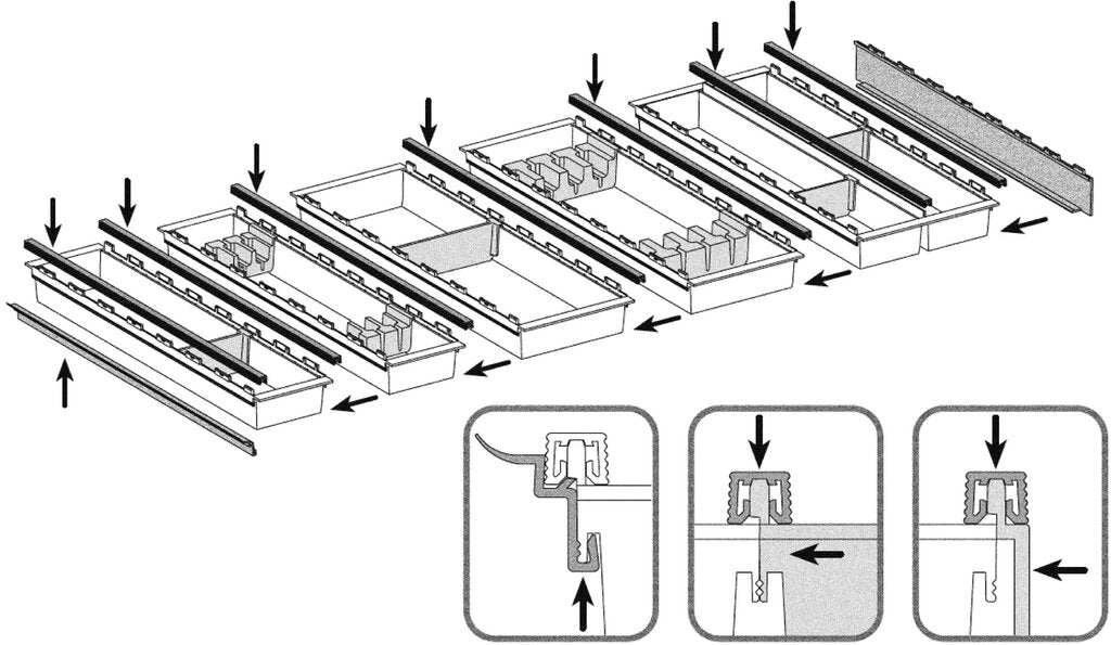Naber | Cuisio Trennstege Seitenabschluss 2 | Besteckeinsatz | Seitenabschluss
