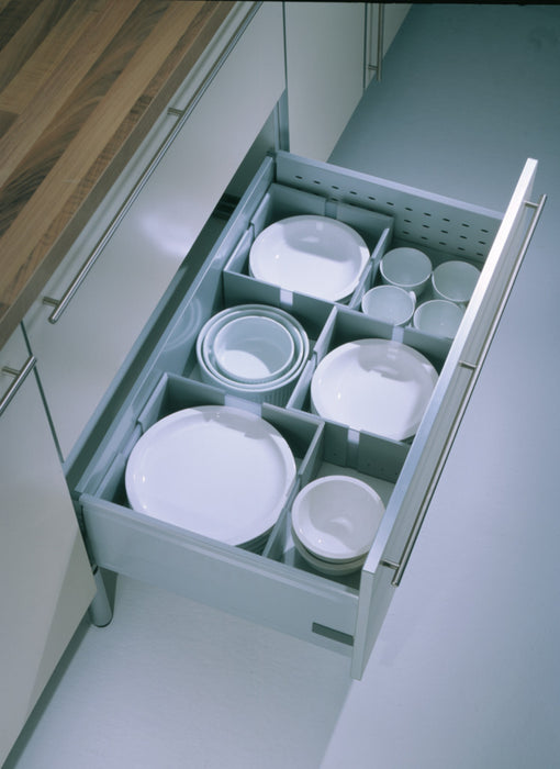 Naber | Schubladeneinsatz Cuisio Flex Schrankausstattung 4er Set weiß-transluzent Ecken weiß