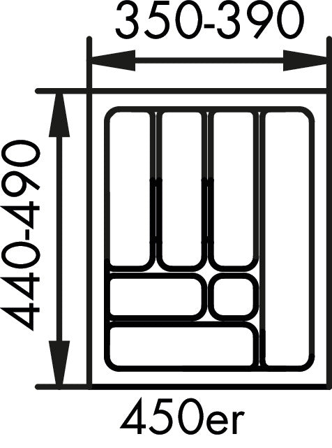 Naber | Besteckeinsatz 1 | Besteckkasten | 450er Schrank