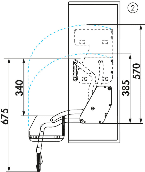 Kesseböhmer | iMove-Set Double Tray | Liftbeschlag | für 600er Schrank | B 562 mm