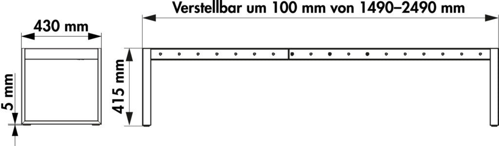 Naber | Essere Bankgestell, Bankgestell, Edelstahl