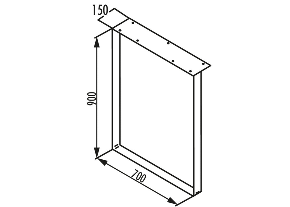 Naber | Kufe für Anrichttisch (Arbeitsplattenhöhe) | Kufe | Edelstahl | H 900 mm