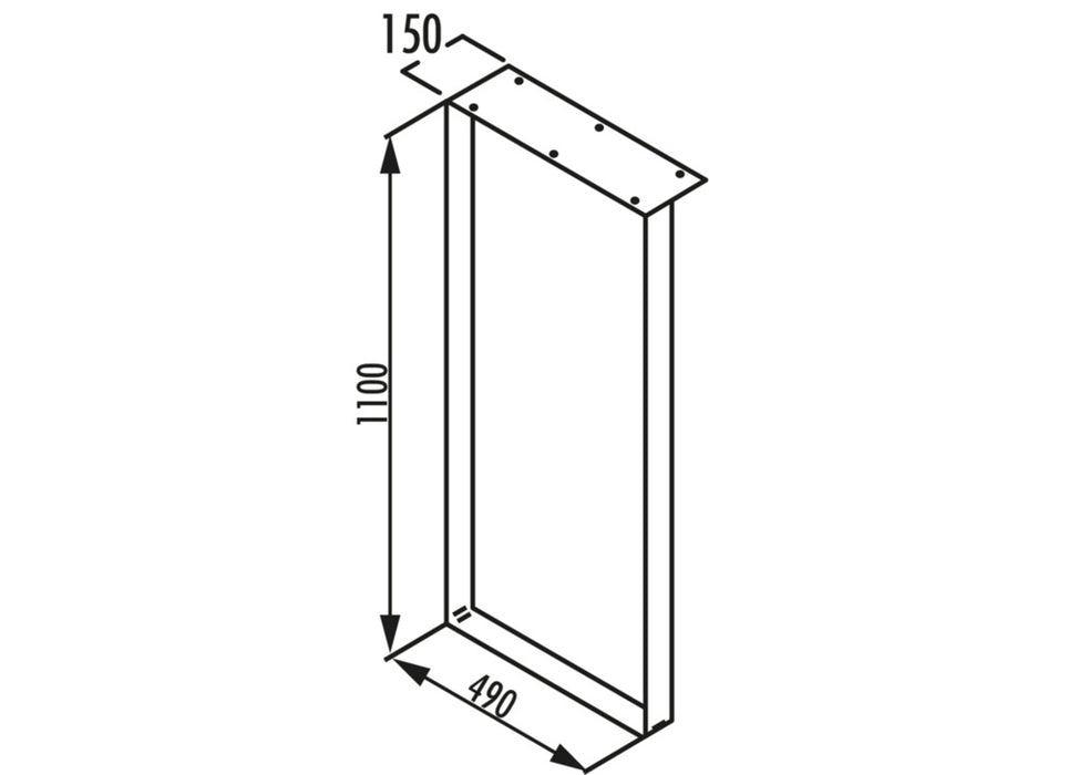 Naber | Kufe für Bartheke | Kufe | Edelstahl | H 1110 mm
