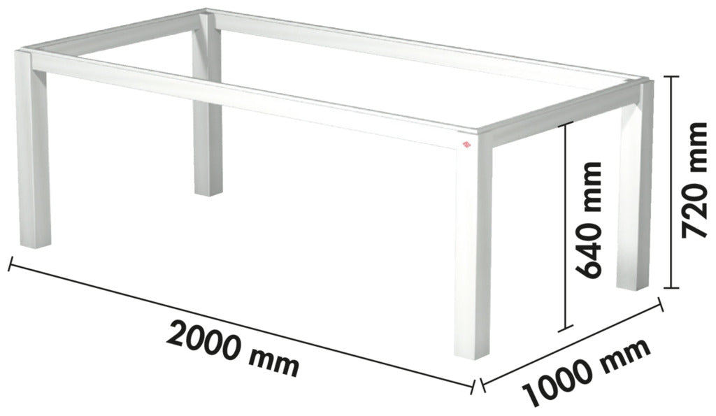 Wesco | Tischgestell 2/TG120, Tischgestell, edelstahlfarbig gebürstet