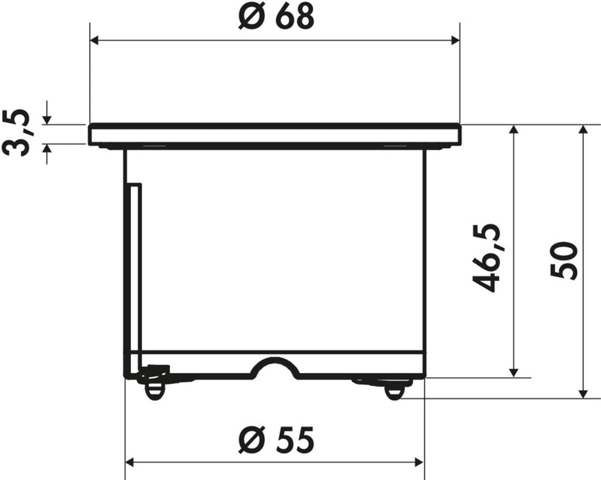 Naber | Pix Einzelsteckdose | Einbausteckdosenelemente | mit schweizer Steckdose