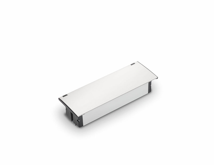 Naber | Kapsa-USB | Einbausteckdosenelemente | mit Schukosteckdosen | Deckel edelstahlfarbig