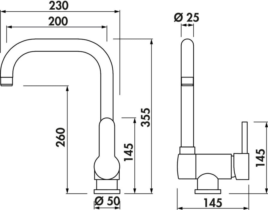 Naber | Drizza Fensterarmatur | chrom | Hochdruck
