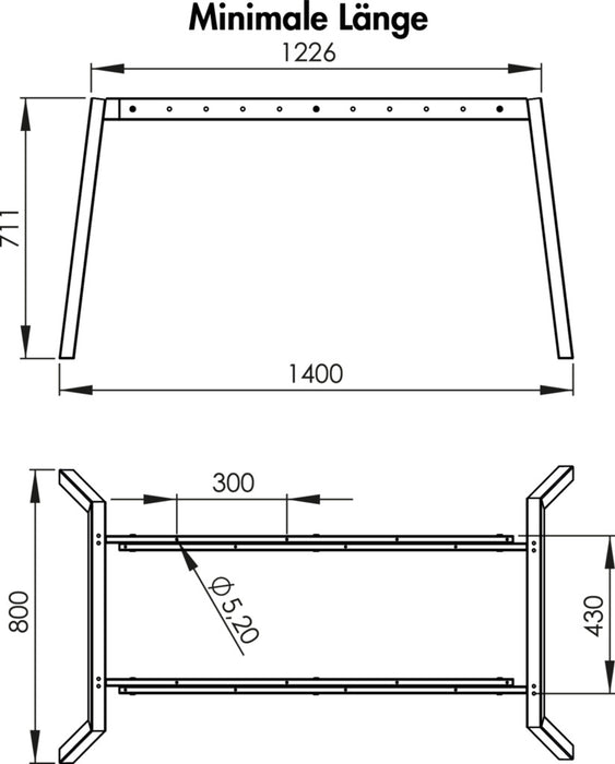 Naber | Tavolo Tischgestell | Edelstahl