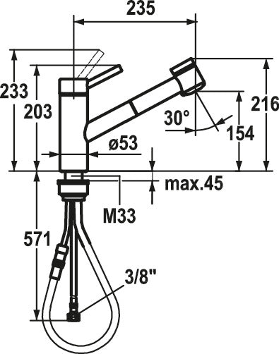 KWC | Inox 2 | Einhebelmischer | Edelstahl | Hochdruck