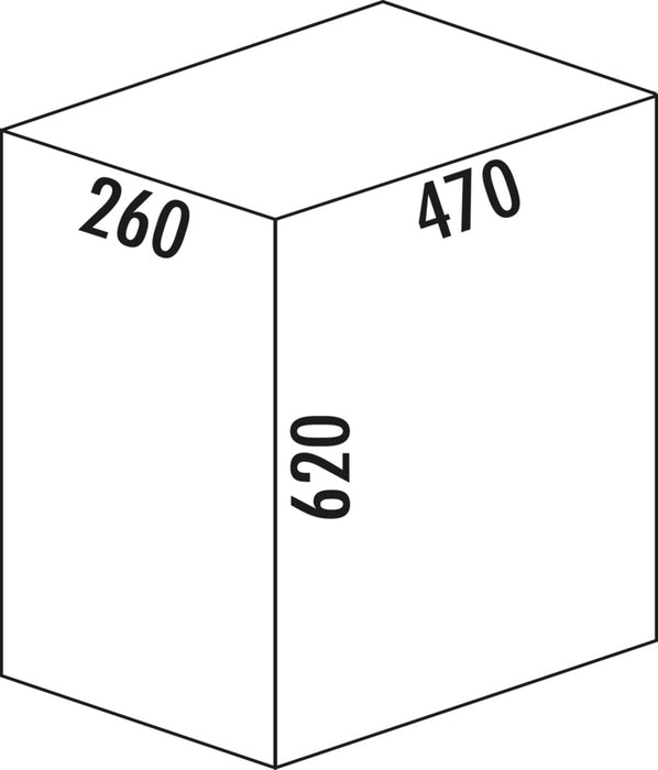 Naber | Cox® Giallo Abfallsammler für vorhandene Auszüge silber