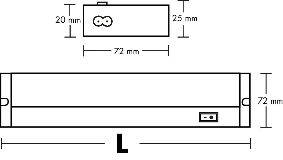 Naber | Lily Neo LED | Langfeldleuchte | L 350 mm | 6 W