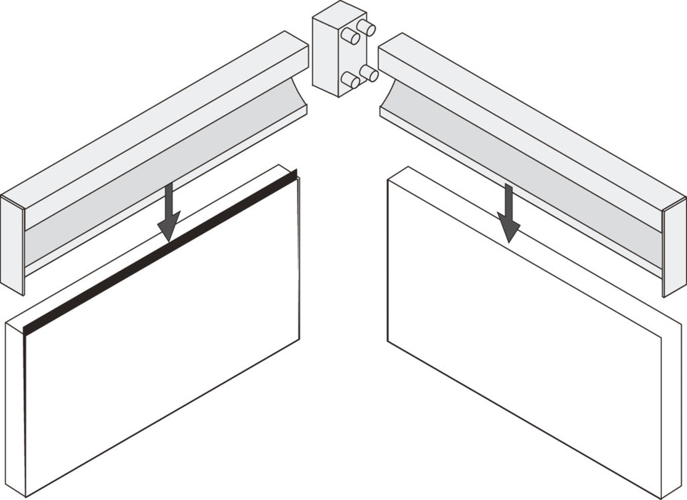 Naber | Prova 90° Verbindungseckelement Verbindungsleitung/-element schwarz