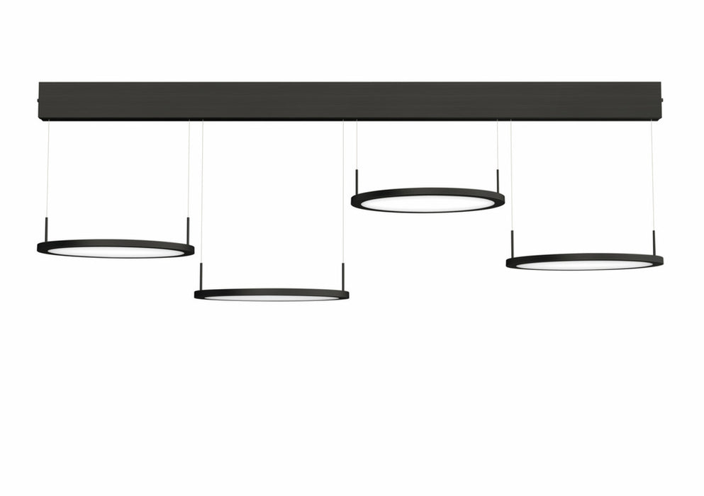 Naber | Plate 4 LED Pendelleuchte schwarz matt