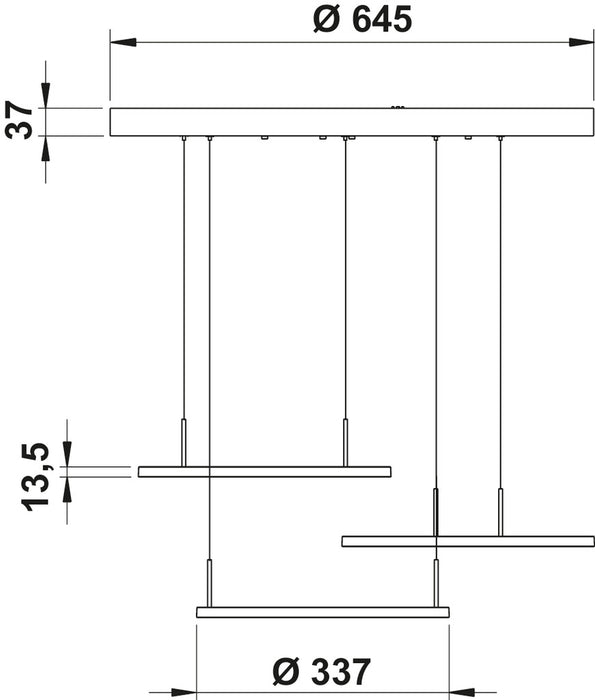Naber | Plate 3R LED Pendelleuchte edelstahlfbg. eloxiert
