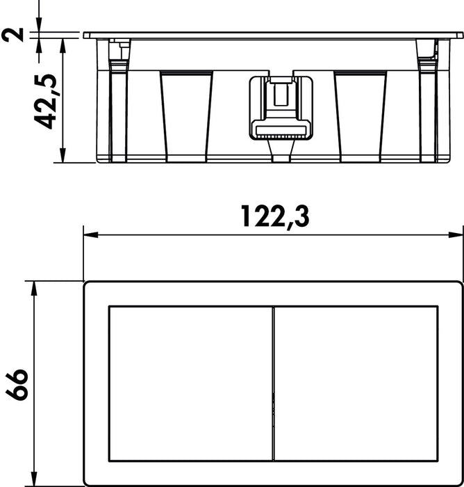 Naber | VersaHit Mono, Steckdosenelement, Edelstahl gebürstet