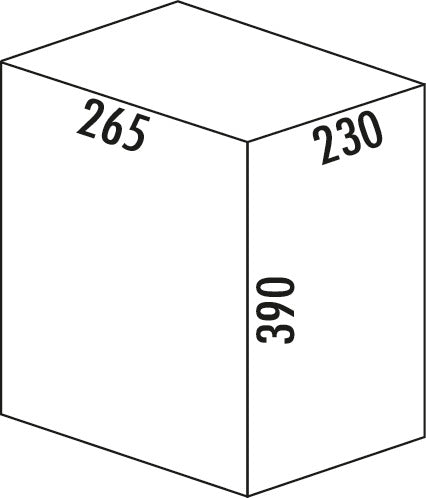 Naber | Cox® Beep 400 Abfallsammler für Schwenktechnik hellgrau 390 mm 10 l