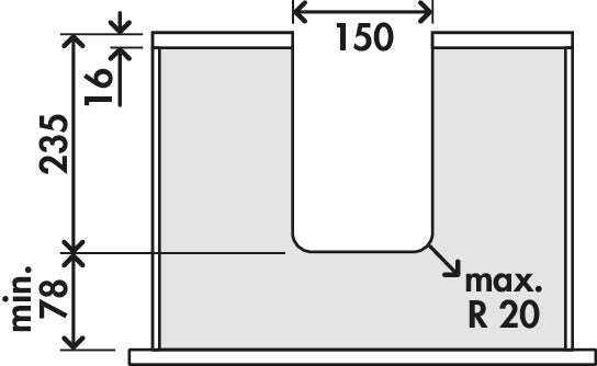 Naber | Passo Siphonschutz 2 | Schubladeneinsatz | oriongrau