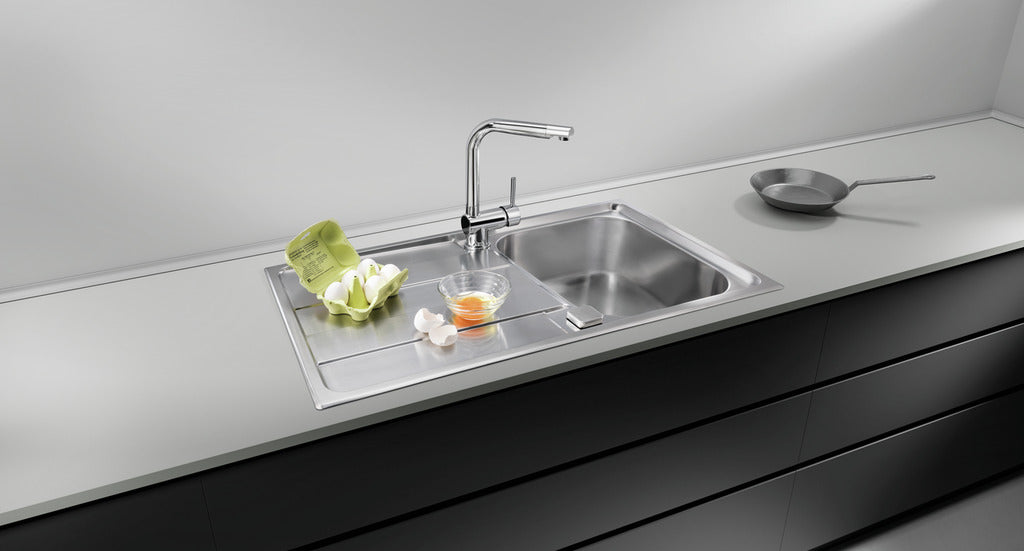 Naber | Riva 1 | Einbauspüle | Edelstahl | Set (Spüle u. Armatur Drive 1)