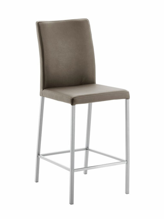 Naber | Borsa 2K, Hocker, Gestell Edelstahl, Bezug schlamm hell (28004)