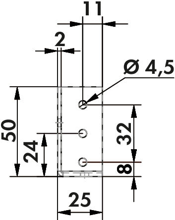 Naber | Stabilisierungsleiste | Verbindungsmaterial | L 867 mm | weiß