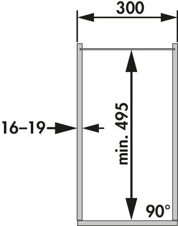 Naber | VS TAL Side Rahmen | Etagenauszug | Höhe 1222 mm | für 4 Körbe