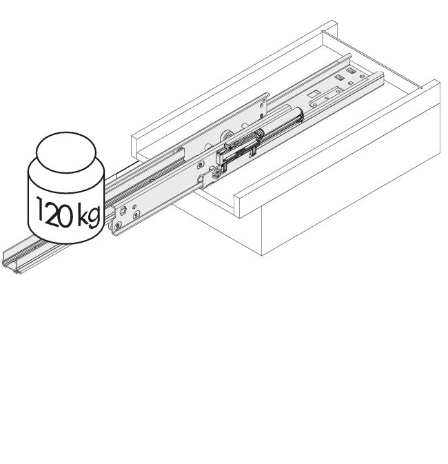 Naber | VS TAL Larder Führung, Hochschrankauszug, anthrazit