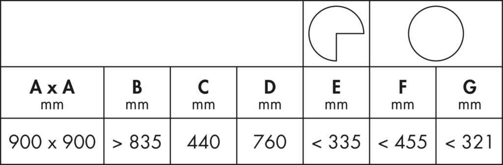 Naber | VS COR Wheel Pro | Eckschrank-Drehbeschlag | 2 Stk. | 4/4 | Korpus 900 x 900 mm | silber