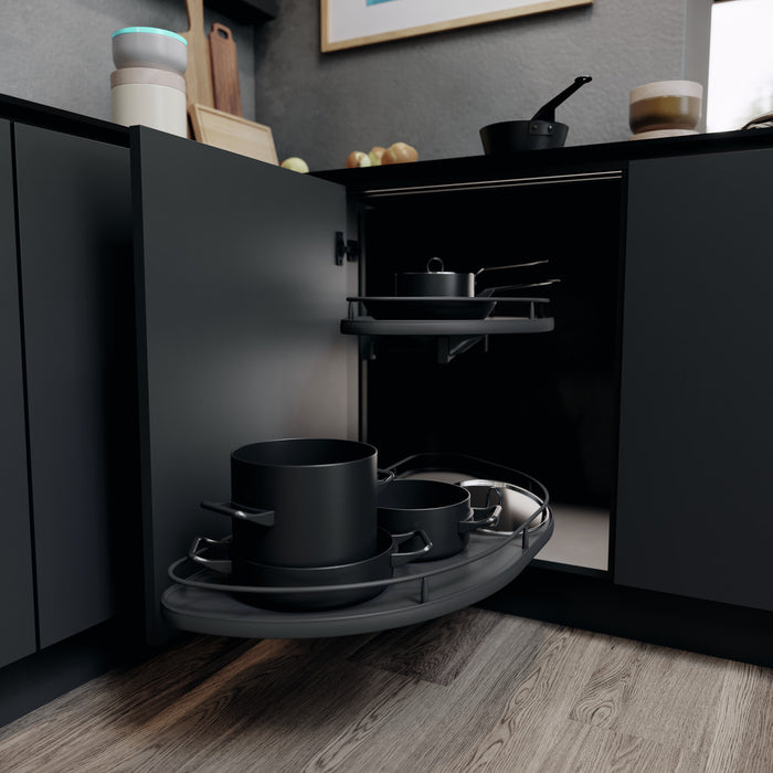 Naber | Cornerstone Maxx Beschlag Set, Eckschrank-Schwenkbeschlag, anthrazit