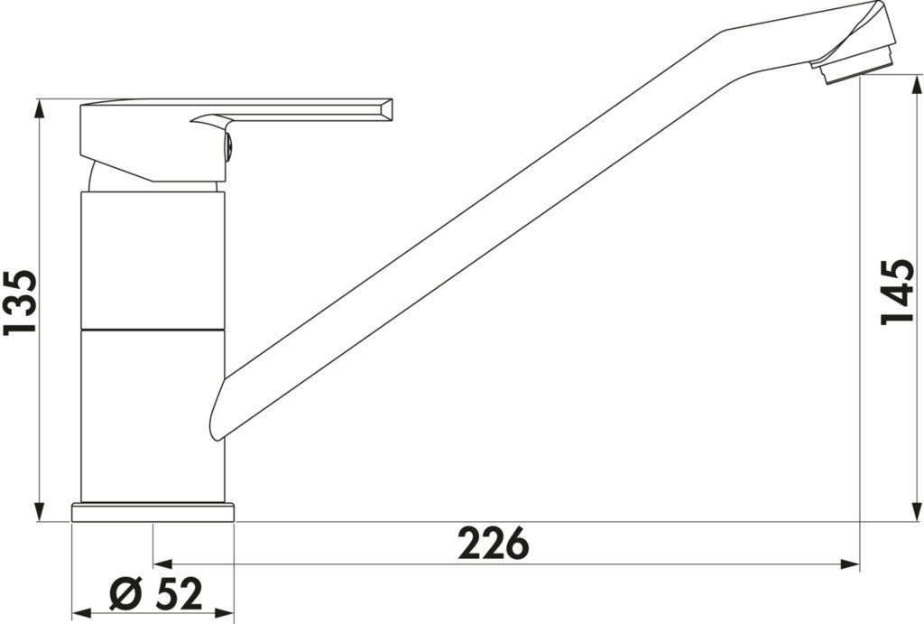 Naber | LINEA Casa 1, Spültischarmatur, chrom, Niederdruck