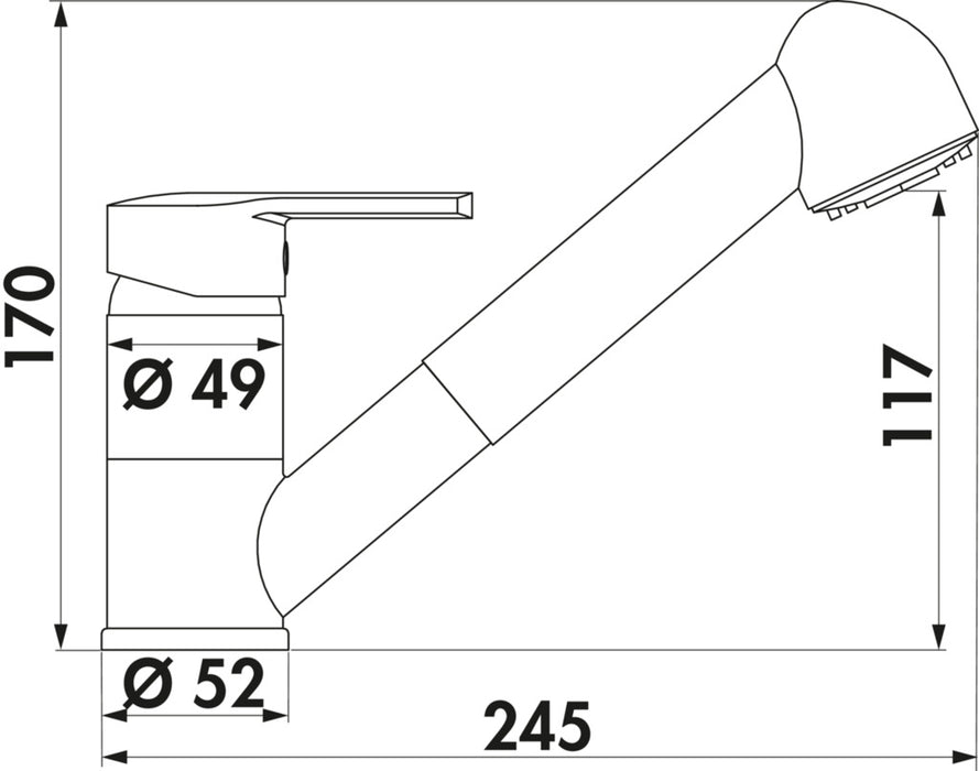 Naber | Casa 2 | Einhebelmischer Mischbatterie | chrom | Hochdruck